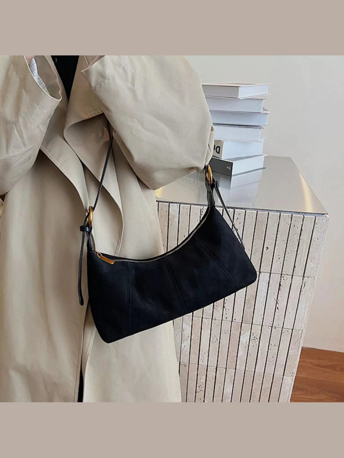 Lightweight Solid Color Shoulder Bag nicholesgifts