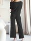 Long Sleeve Lounge Top and Drawstring Pants Set nicholesgifts