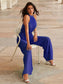 Cutout Tied Pleated Sleeveless Jumpsuit nicholesgifts