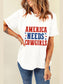 Letter Graphic Round Neck Short Sleeve T-Shirt nicholesgifts