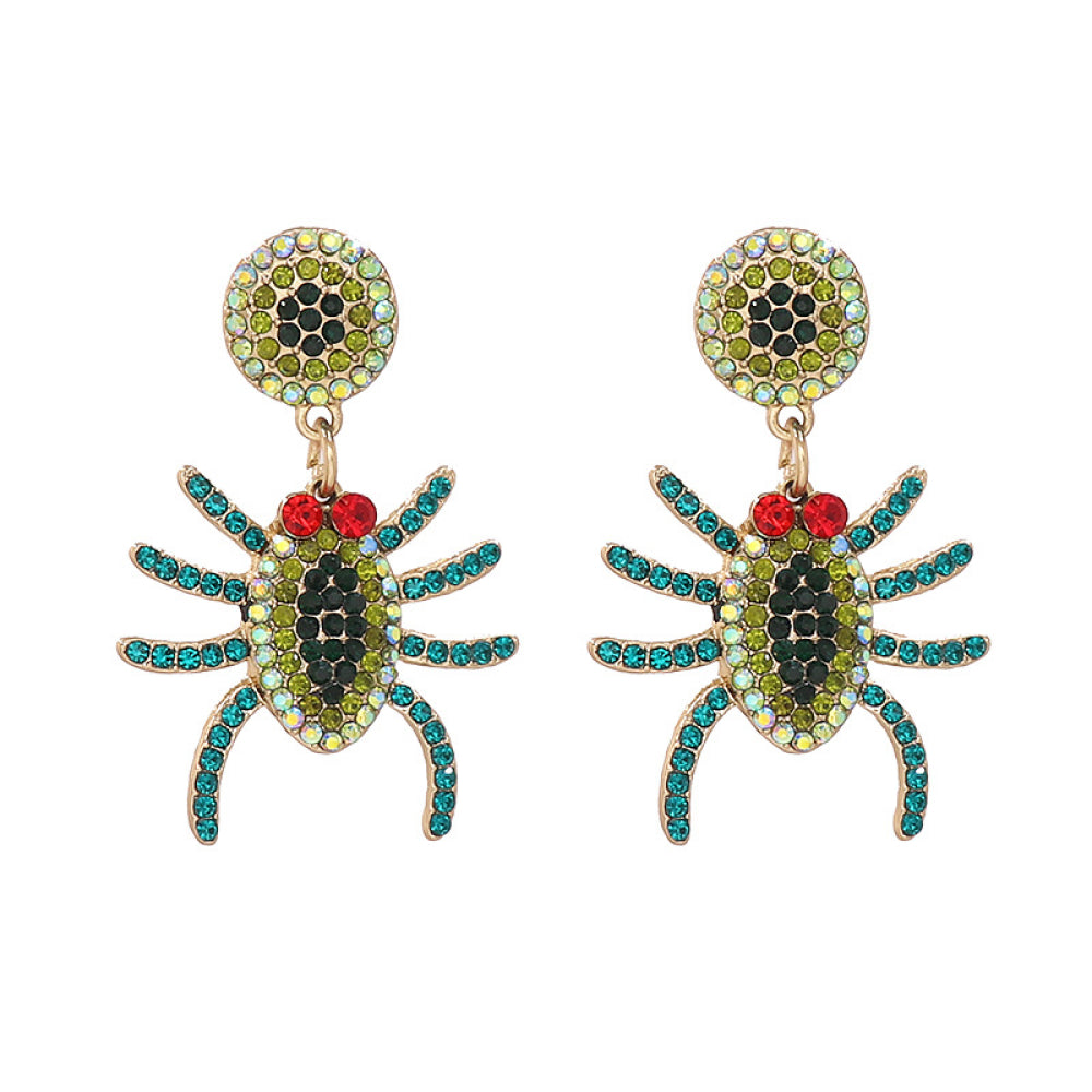Spider Rhinestone Alloy Earrings Trendsi