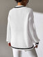 Contrast Trim V-Neck Long Sleeve Sweater nicholesgifts