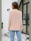 Mock Neck Dropped Shoulder Long Sleeve Sweater nicholesgifts