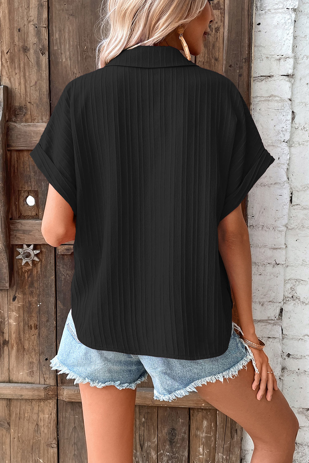 Button Up Short Sleeve Shirt nicholesgifts