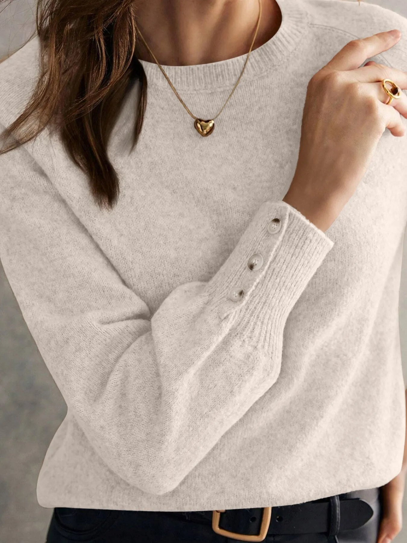 Crew Neck Long Sleeve Sweater