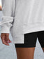 Women Notched Long Sleeve Oversized Sweatshirt nicholesgifts