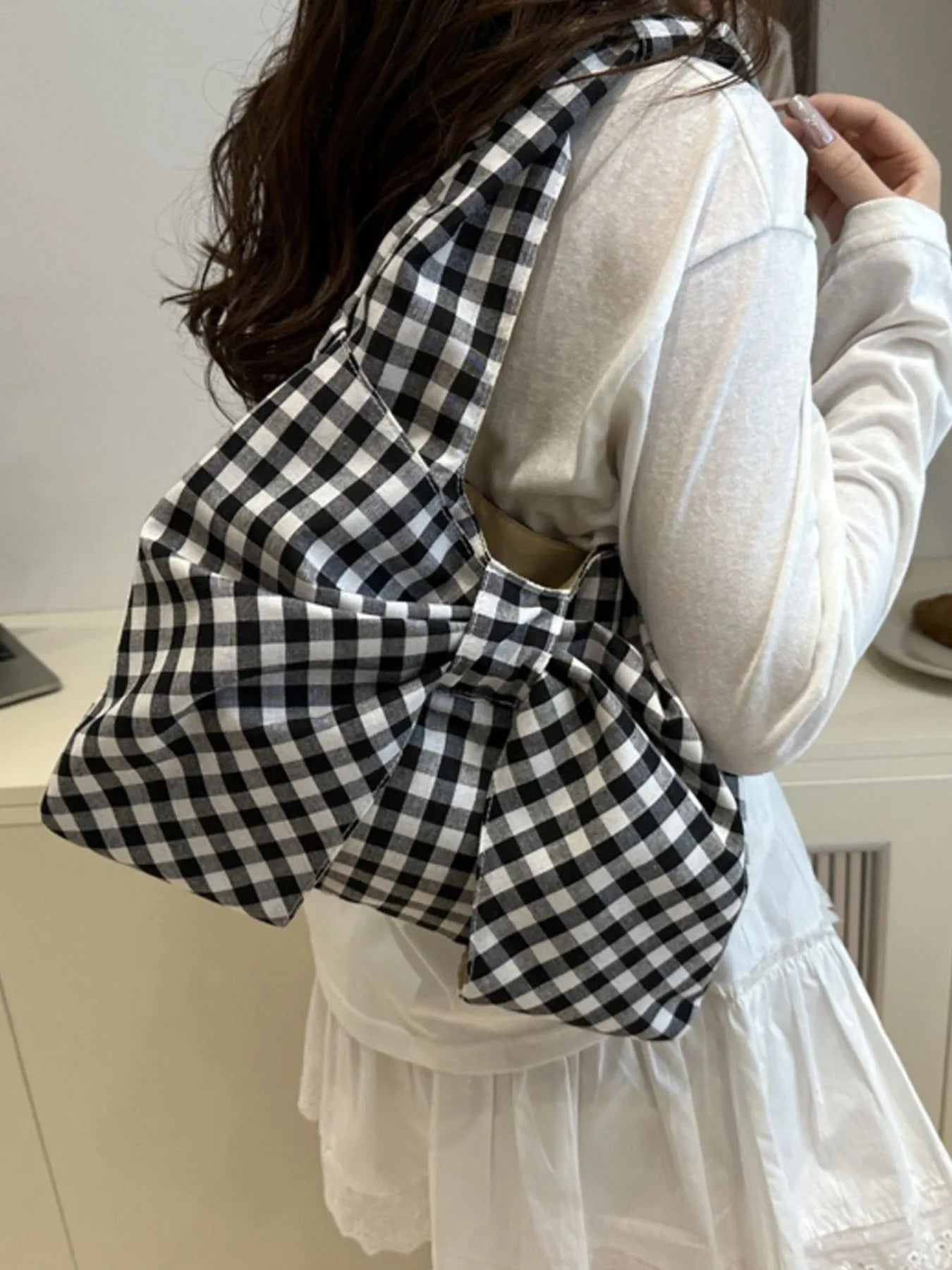 Ruched Bow Shoulder Bag Trendsi