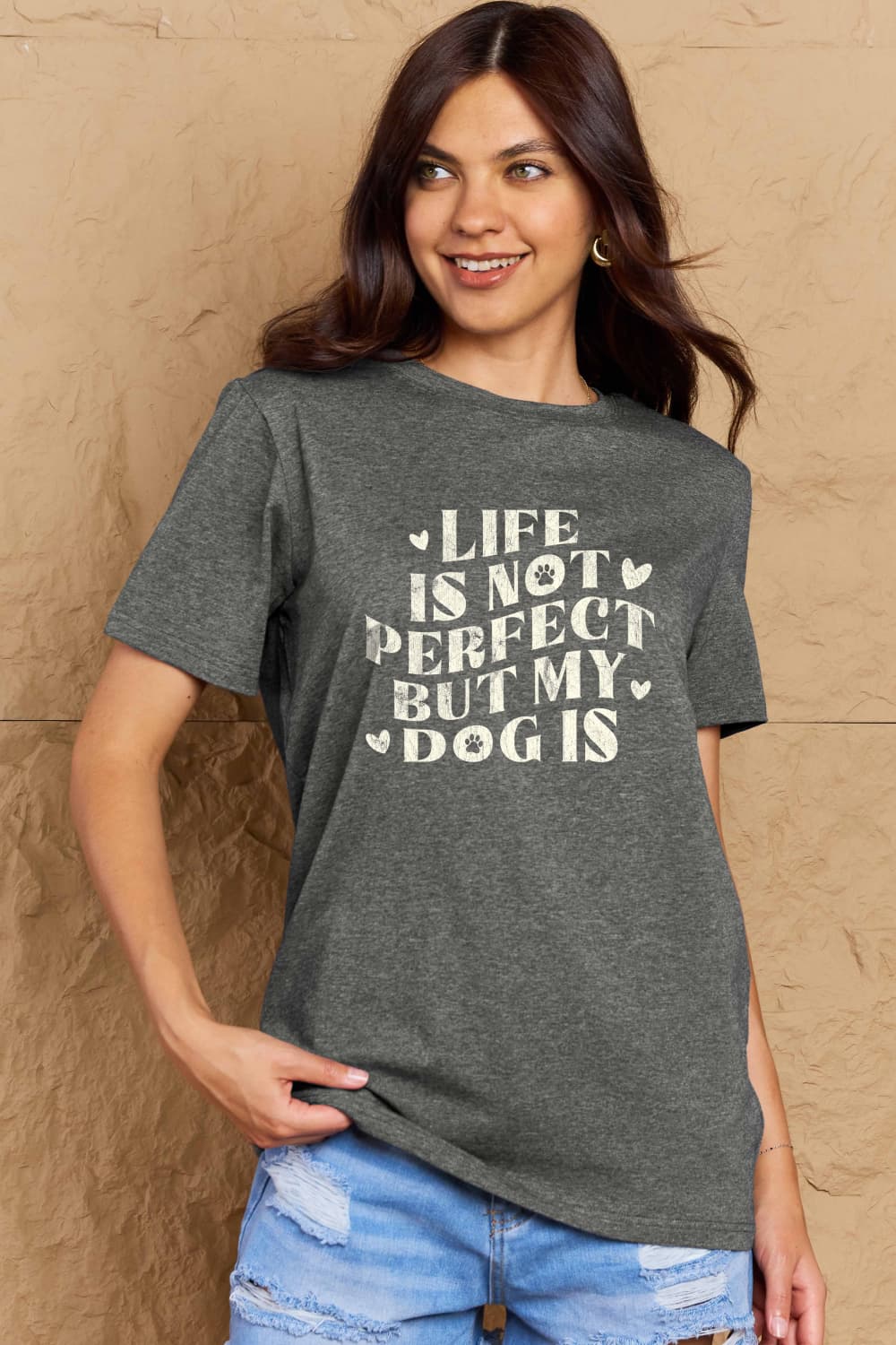 Simply Love Full Size Dog Slogan Graphic Cotton T-Shirt nicholesgifts