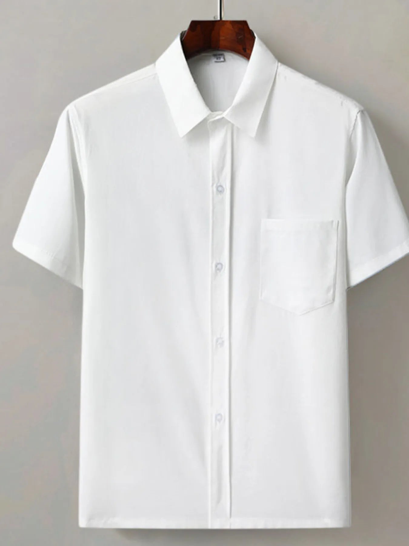 Men's Full Size Button Up Short Sleeve Shirt Plus Size Trendsi