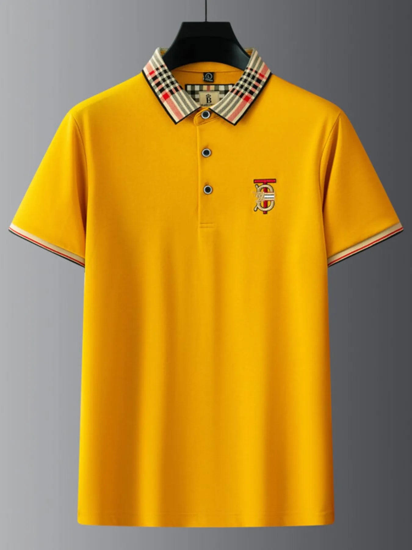 Men's Plus Size Classic Plaid Collar Casual Polo Shirt NicholesGifts