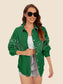 Raw Hem Fringe Detail Denim Jacket nicholesgifts