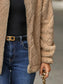 Fuzzy Pocketed Zip Up Jacket nicholesgifts