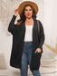 Plus Size Open Front Cardigan With Pockets nicholesgifts