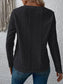 Women Eyelet Round Neck Long Sleeve Blouse nicholesgifts