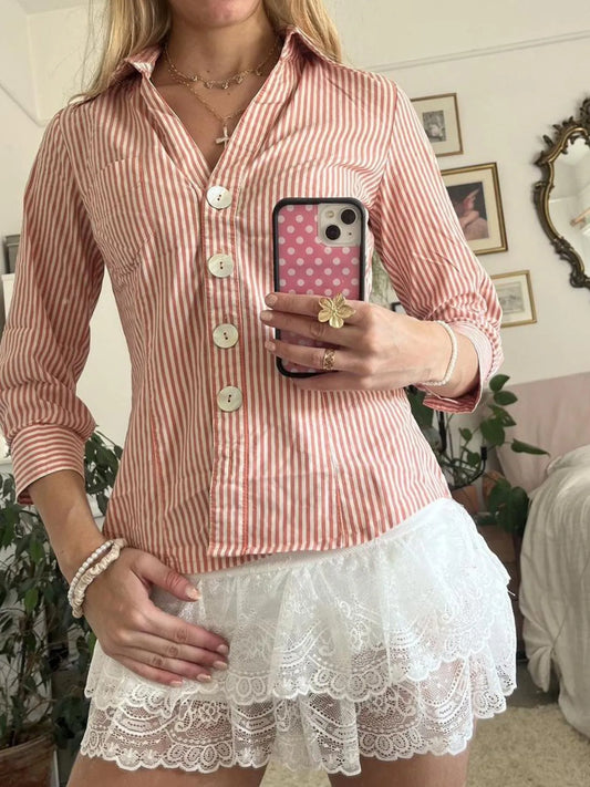 Collared Neck Button-Down Shirt