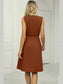 Pocketed V-Neck Wide Strap Dress nicholesgifts