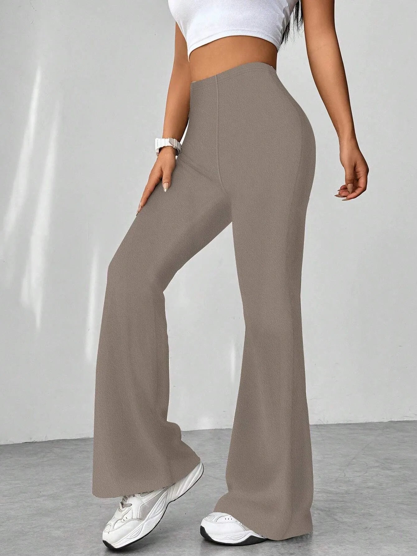 Women High Waisted Flare Pants nicholesgifts