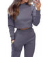Casual Chic Cropped Sweatshirt and Jogger Set nicholesgifts