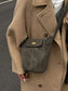 Vintage Suede Bucket Shoulder Bag nicholesgifts