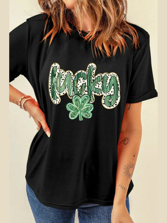Lucky Clover Graphic T-Shirt nicholesgifts