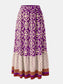 Geometric Elastic Waist Maxi Skirt nicholesgifts