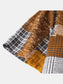 Men's Plus Size Plaid Short Sleeve Button-Up Shirt nicholesgifts