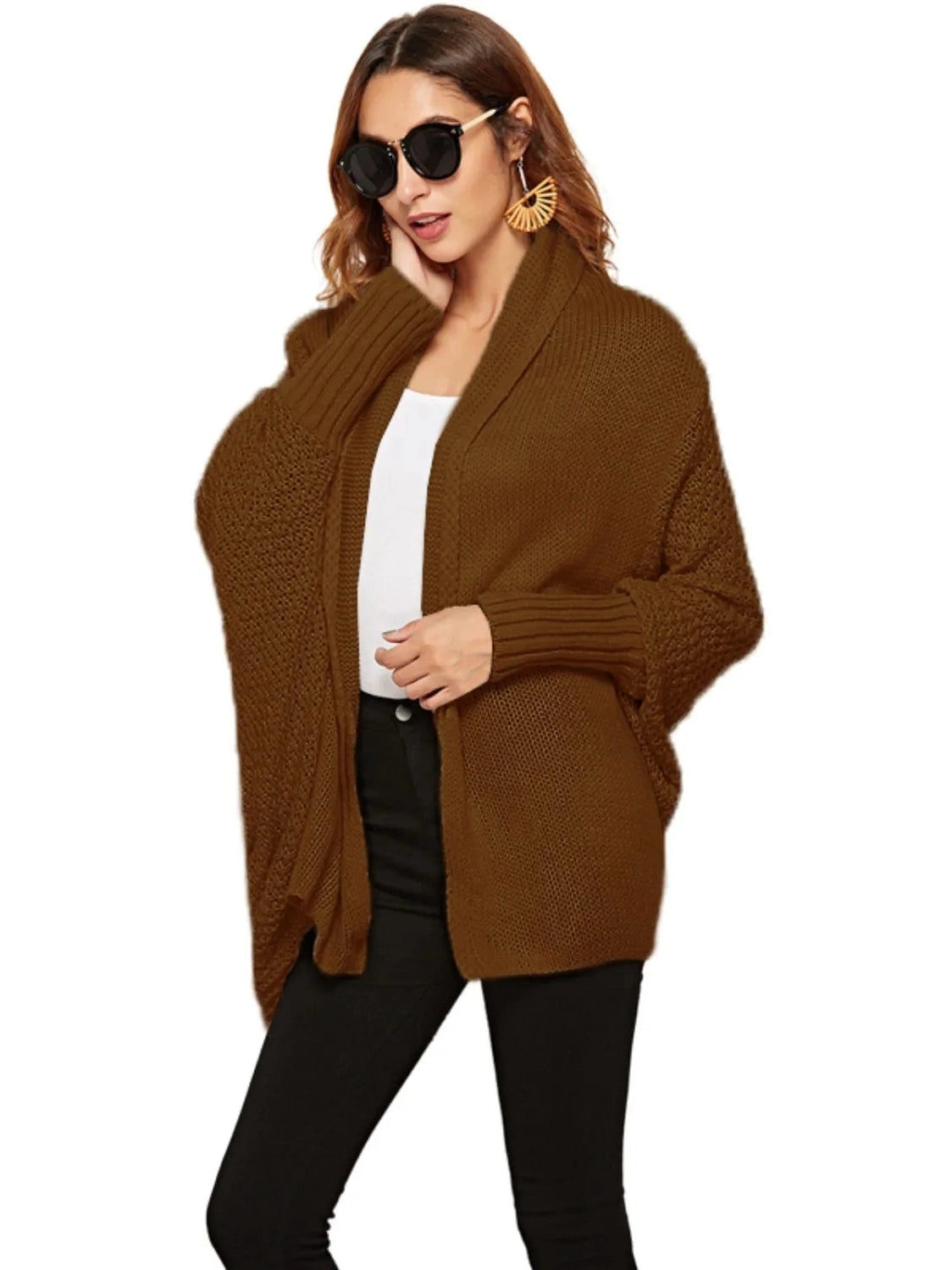 Angel Wings Open Front Batwing Sleeve Cardigan nicholesgifts