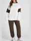 Drop Shoulder Loose Sweatshirt and Joggers Active Set nicholesgifts