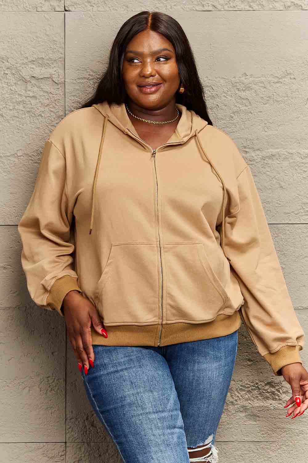 Simply Love Full Size TIGER STRONG PRIDE Graphic Hoodie Trendsi
