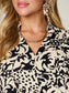 Women Double Take Full Size Printed Ruffle Trim Balloon Sleeve Shirt nicholesgifts