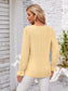 Applique V-Neck Flounce Sleeve T-Shirt nicholesgifts