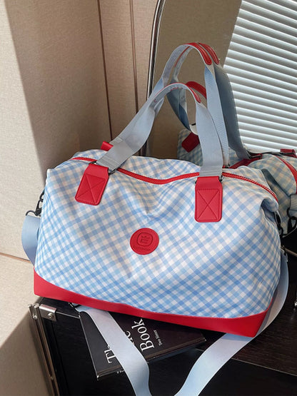 Checkered Pattern Travel Bag Trendsi
