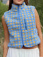 Plaid Zip Up Vest Coat nicholesgifts