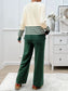 Devine Slit Striped Round Neck Top and Pants Sweater Set nicholesgifts