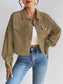 Honey Snap Down Long Sleeve Jacket nicholesgifts