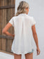 Button Up Collared Neck Short Sleeve Shirt nicholesgifts