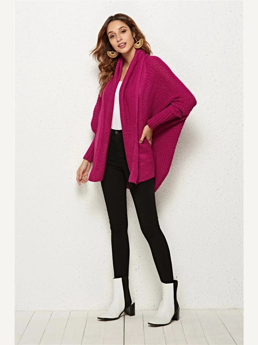 Angel Wings Open Front Batwing Sleeve Cardigan nicholesgifts