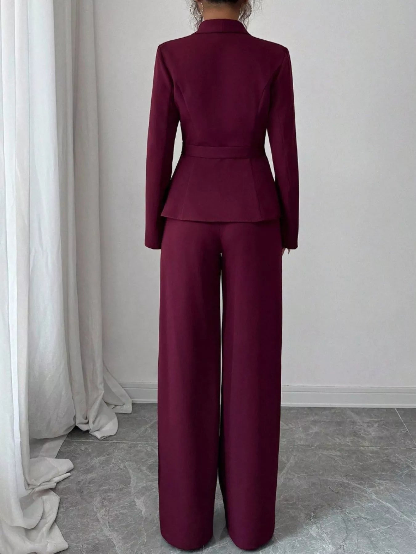 One Button Blazer and Pants Set nicholesgifts