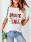Letter Graphic Round Neck Short Sleeve T-Shirt nicholesgifts