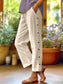 Women Full Size Side Decor Button Casual Wide Leg Pants Plus Size nicholesgifts