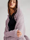 Waffle-Knit Dropped Shoulder Hooded Jacket nicholesgifts