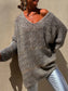 Openwork V-Neck Long Sleeve Sweater nicholesgifts