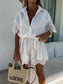 Eyelet Lace Button-Up Romper nicholesgifts