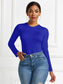 Round Neck Long Sleeve Bodysuit nicholesgifts