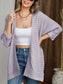 Striped Open Front Knit Cardigan nicholesgifts