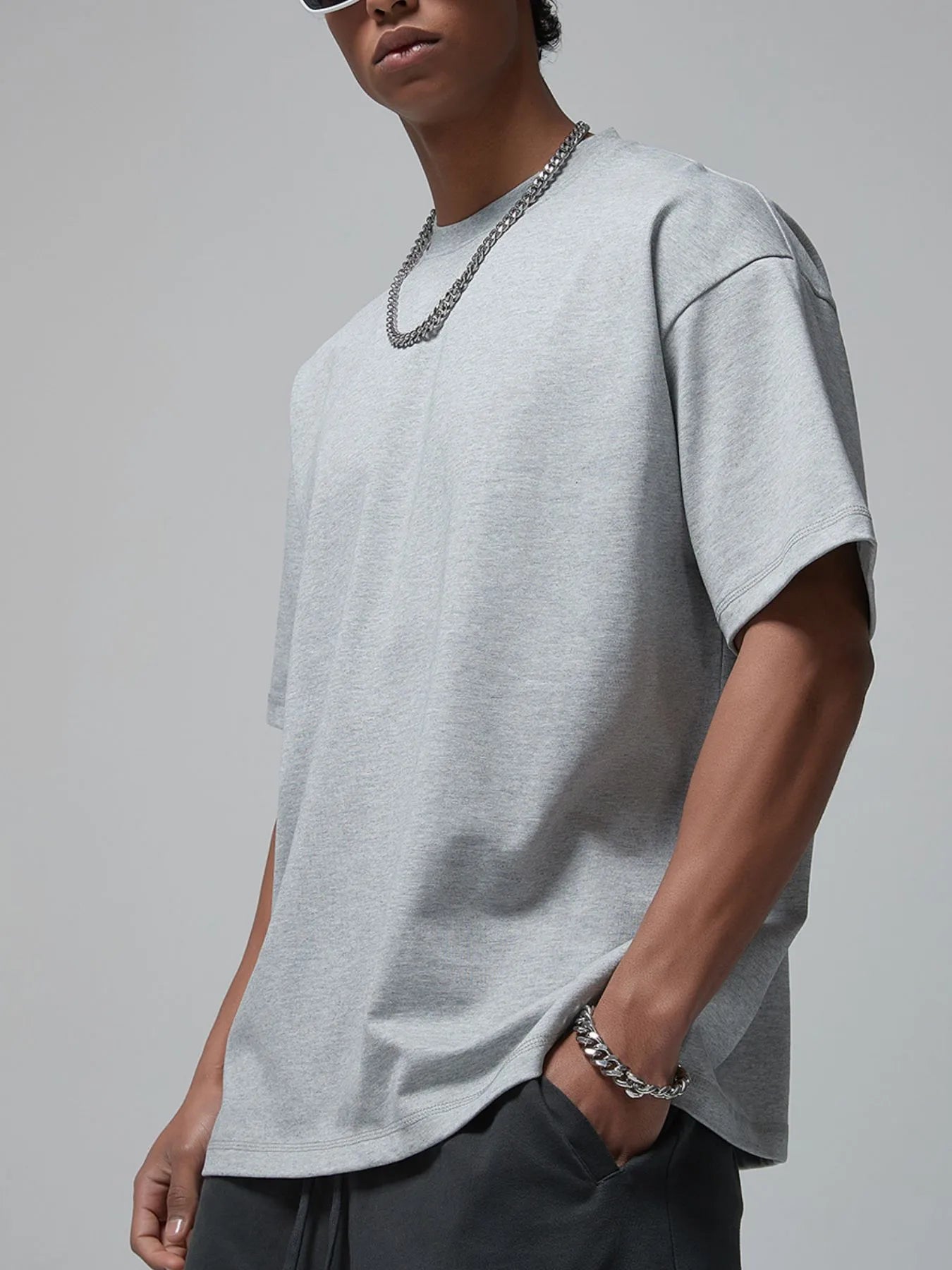 Men's Round Neck Drop Shoulder T-Shirt NicholesGifts