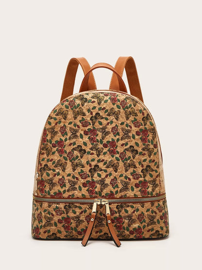Floral Butterfly Print Backpack Bag nicholesgifts