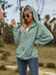 Zip Up Drawstring Long Sleeve Hooded Jacket nicholesgifts
