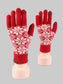 Women Heart Pattern Knitted Touchscreen Gloves nicholesgifts