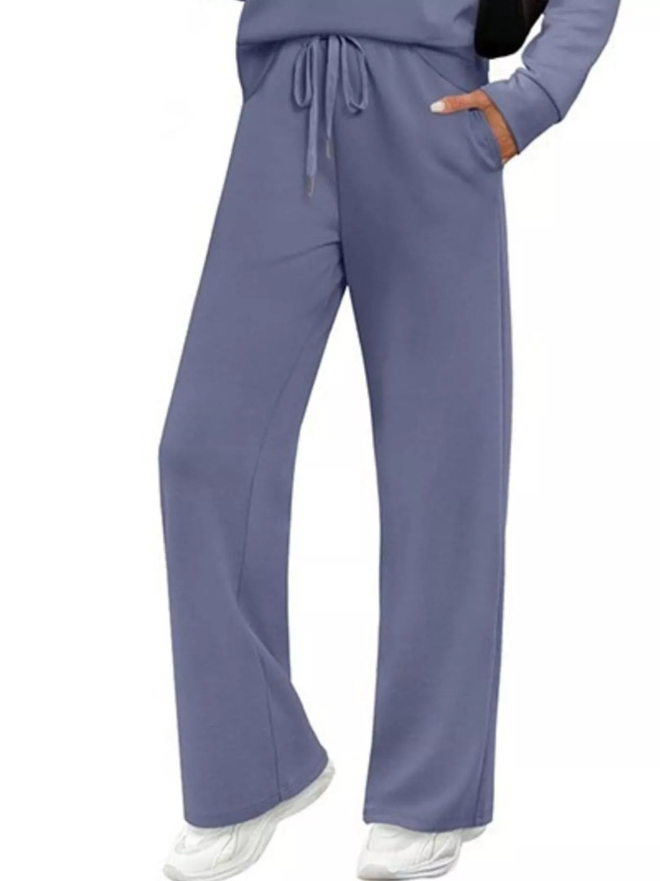 Full Size Long Sleeve Round Neck Top and Pants Set Plus Size nicholesgifts